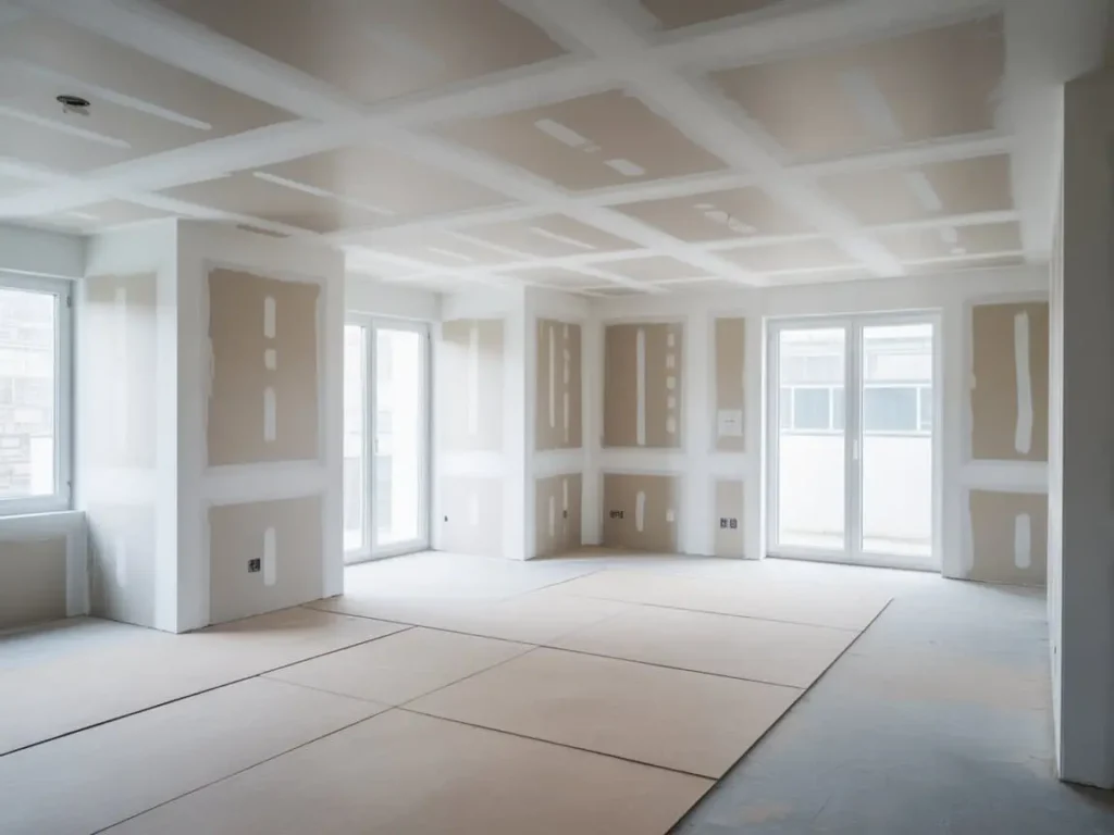 Interior de casa adosada con pérdidas de calor en techo tras reforma con pladur