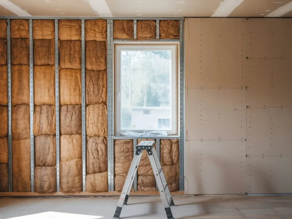 Sistemas combinados pladur más aislamiento en reforma interior de vivienda en Burgos